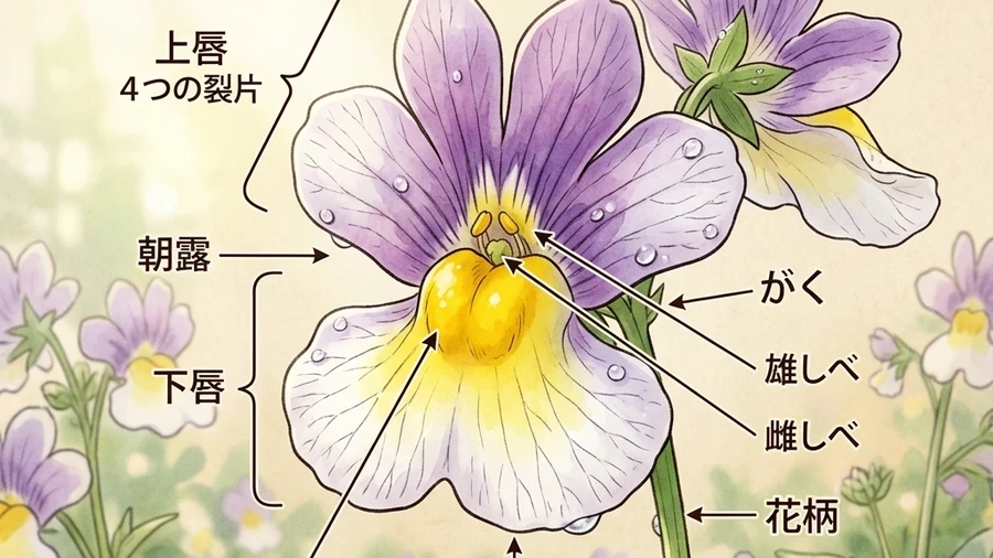 ネメシアの花の構造
