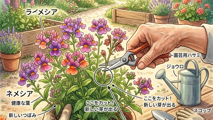 ネメシアの剪定